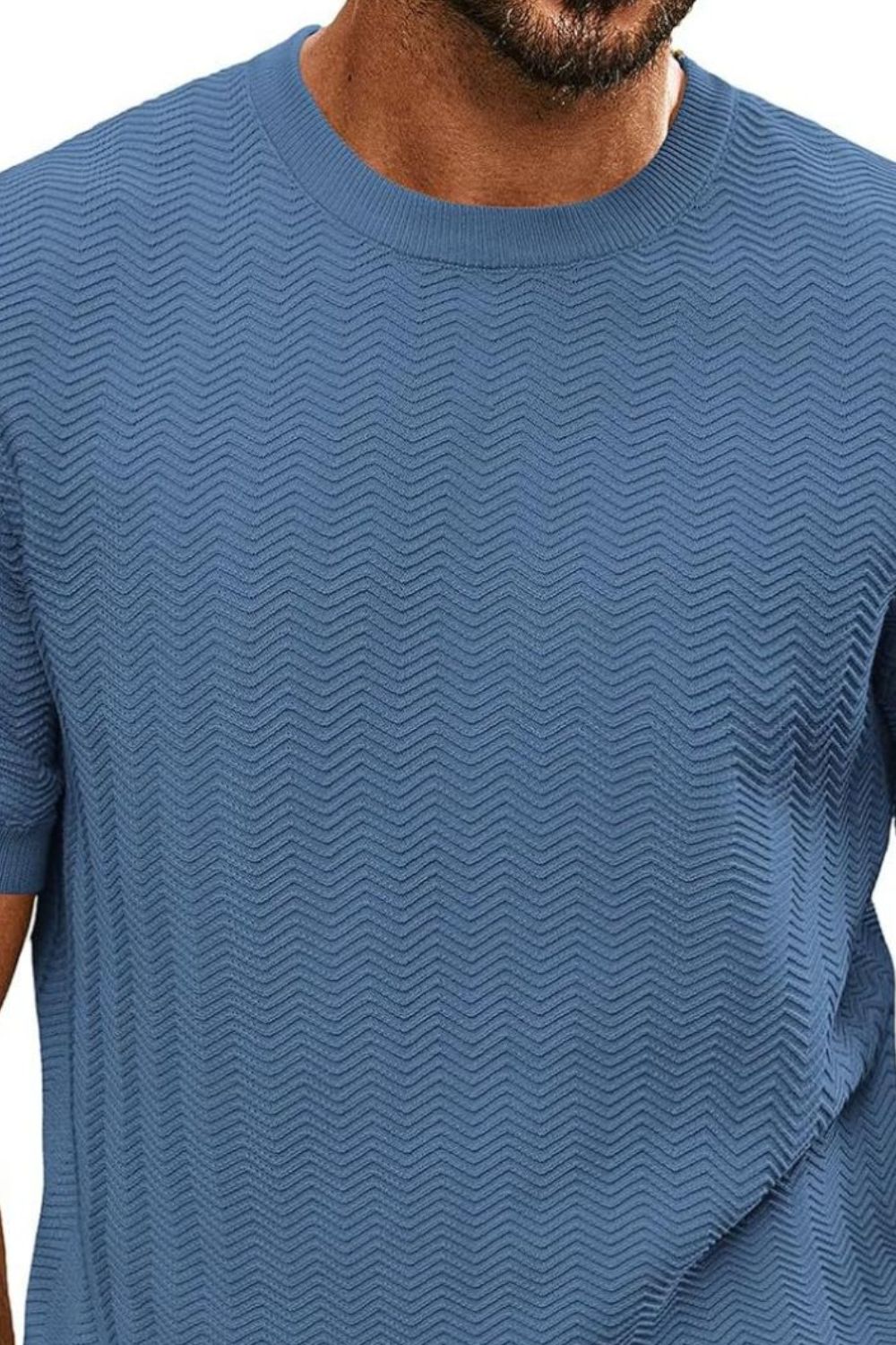 Men's Full Size Round Neck Short Sleeve T-Shirt Plus Size - Clothes For Her Online Store