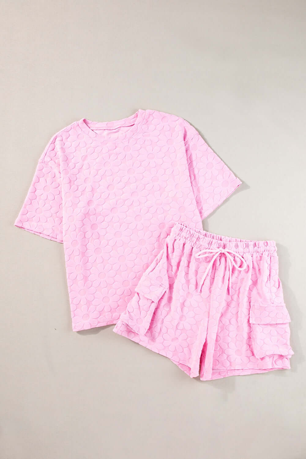 Round Neck Half Sleeve Top and Shorts Set - Clothes For Her Online Store