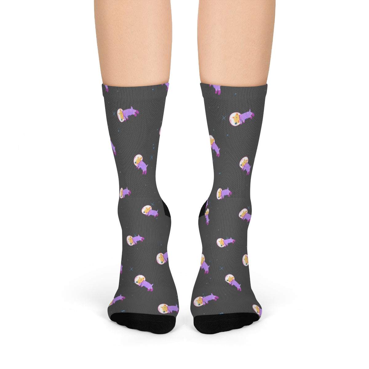 Astronaut Dog in Space Fun Socks