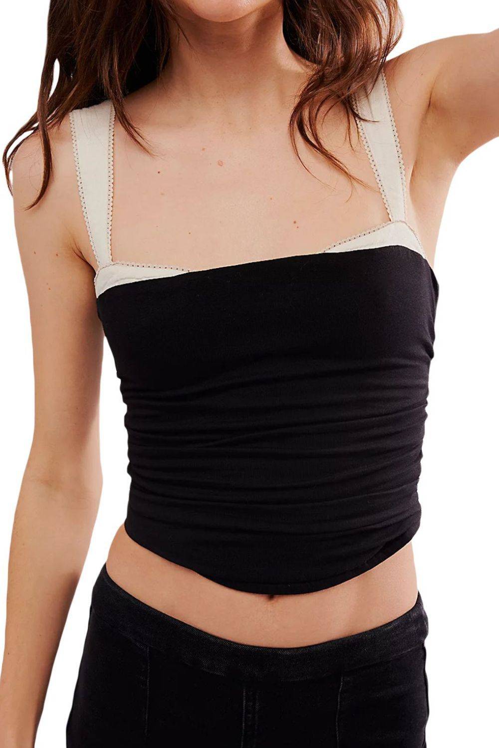 Square Neck Wide Strap Cami - Clothes For Her Online Store