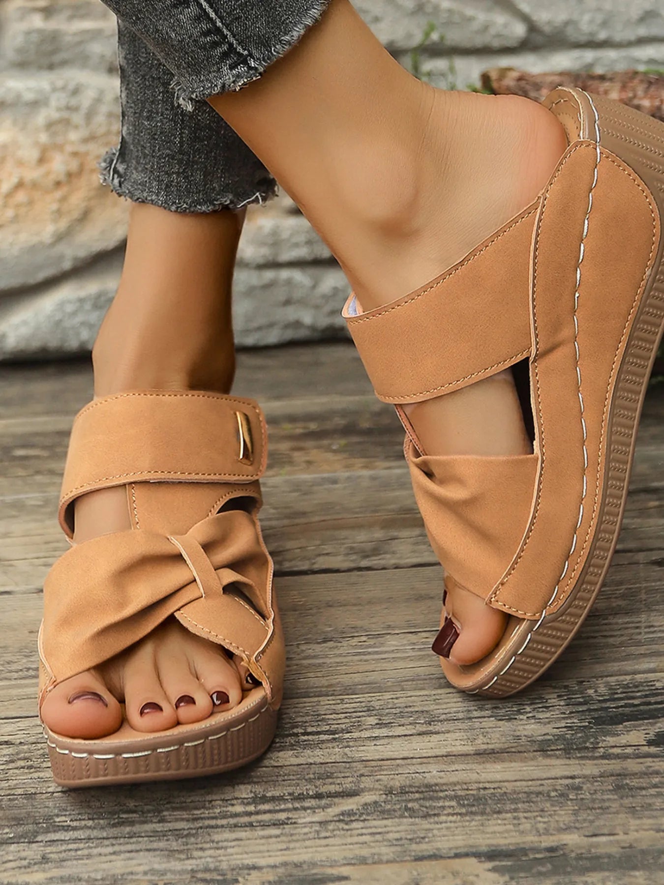Open Toe Wedge Sandals