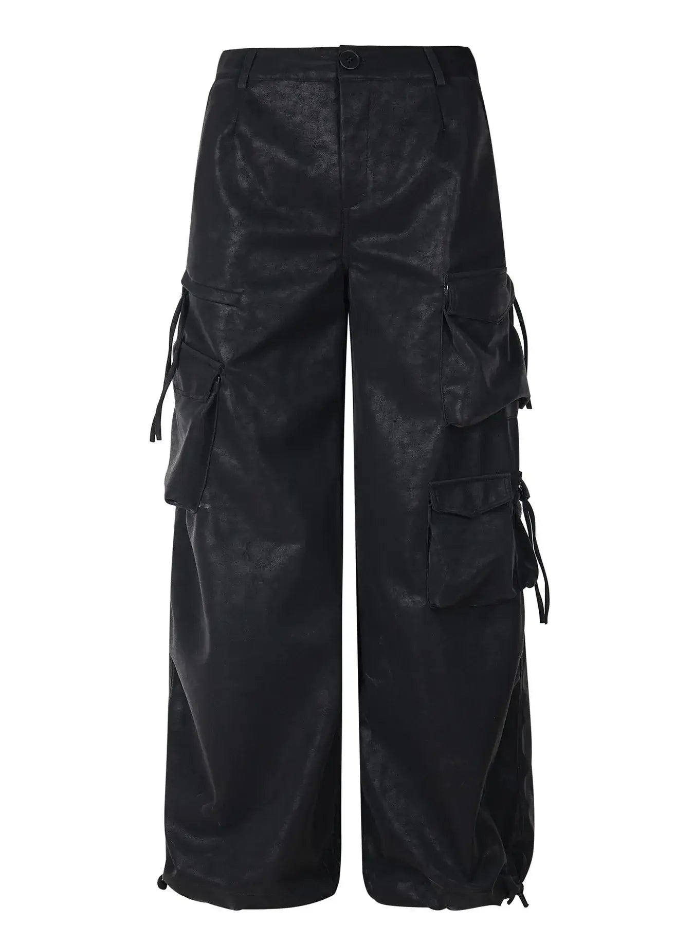 Men's Wide Leg Cargo Pants with Multiple Pockets