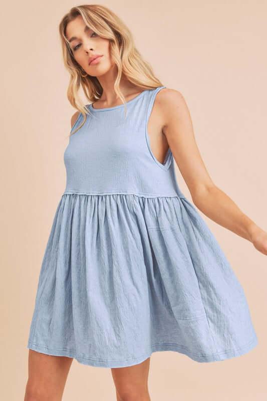 Aemi + Co Round Neck Mini Tank Dress - Clothes For Her Online Store