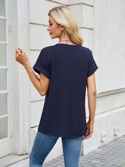 Florira Round Neck Short Sleeve T-Shirt