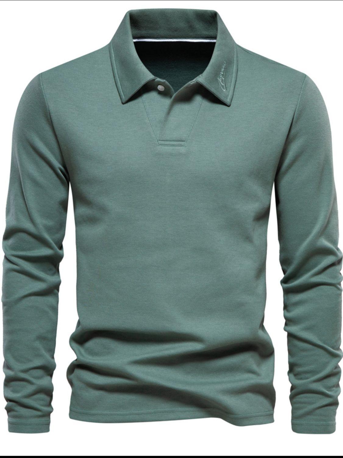 Men's Collared Neck Long Sleeve Polo