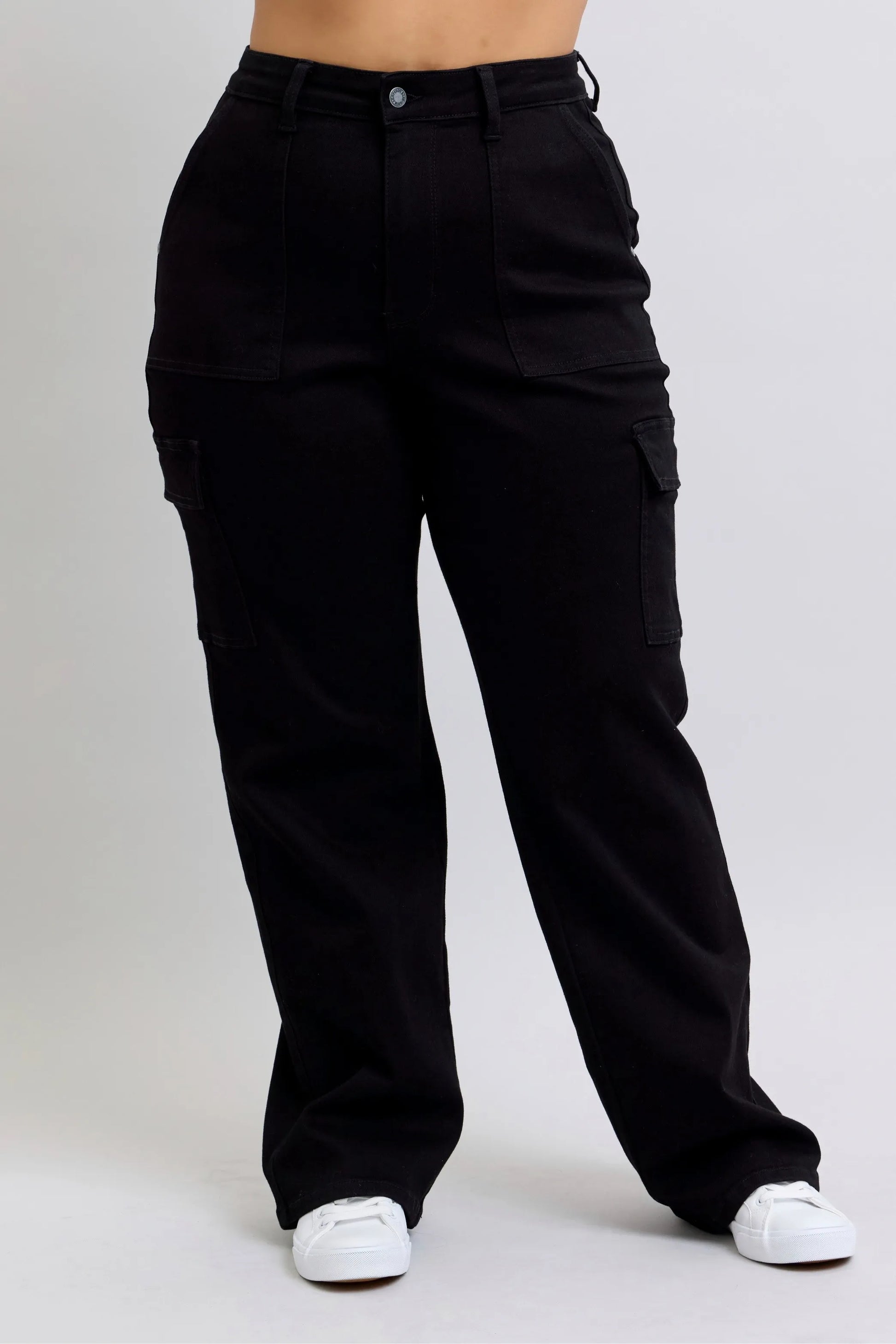 Judy Blue Full Size High Waist Cargo Wide Leg Jeans Plus Size