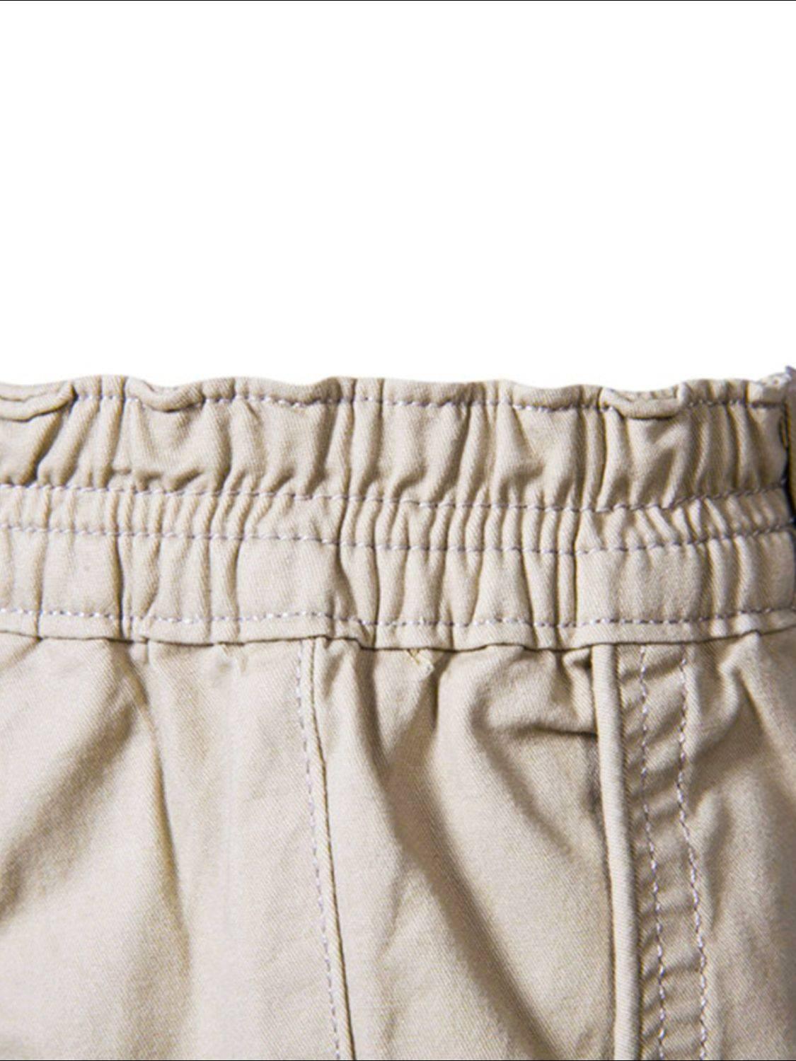 Men's Elastic Waist Shorts with Pockets - Clothes For Her Online Store