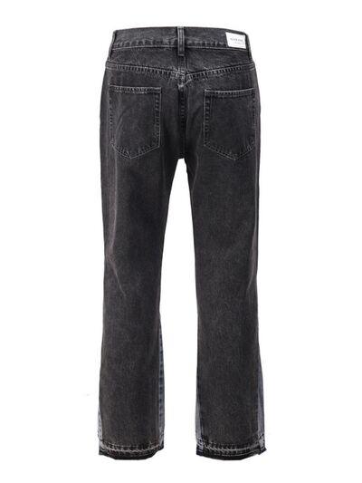 Men's Washed Bootcut Jeans