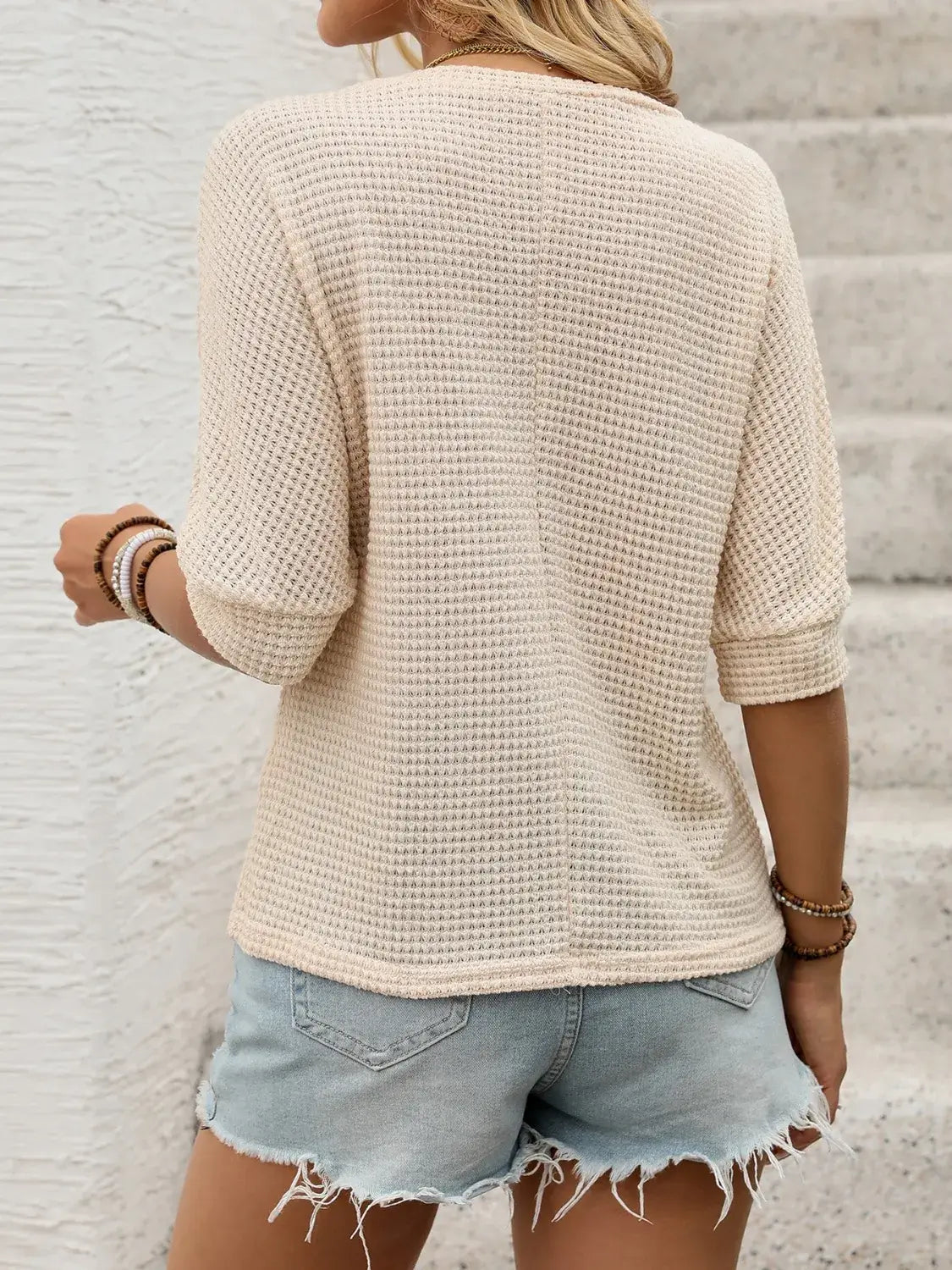 Daisy V-Neck Half Sleeve T-Shirt