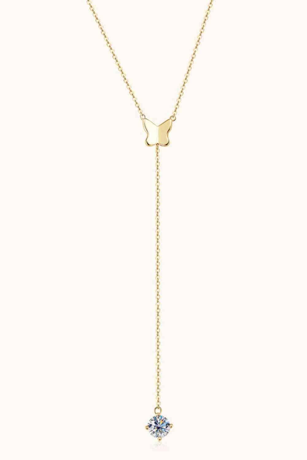 1 Carat Moissanite 925 Sterling Silver Necklace - Clothes For Her Online Store