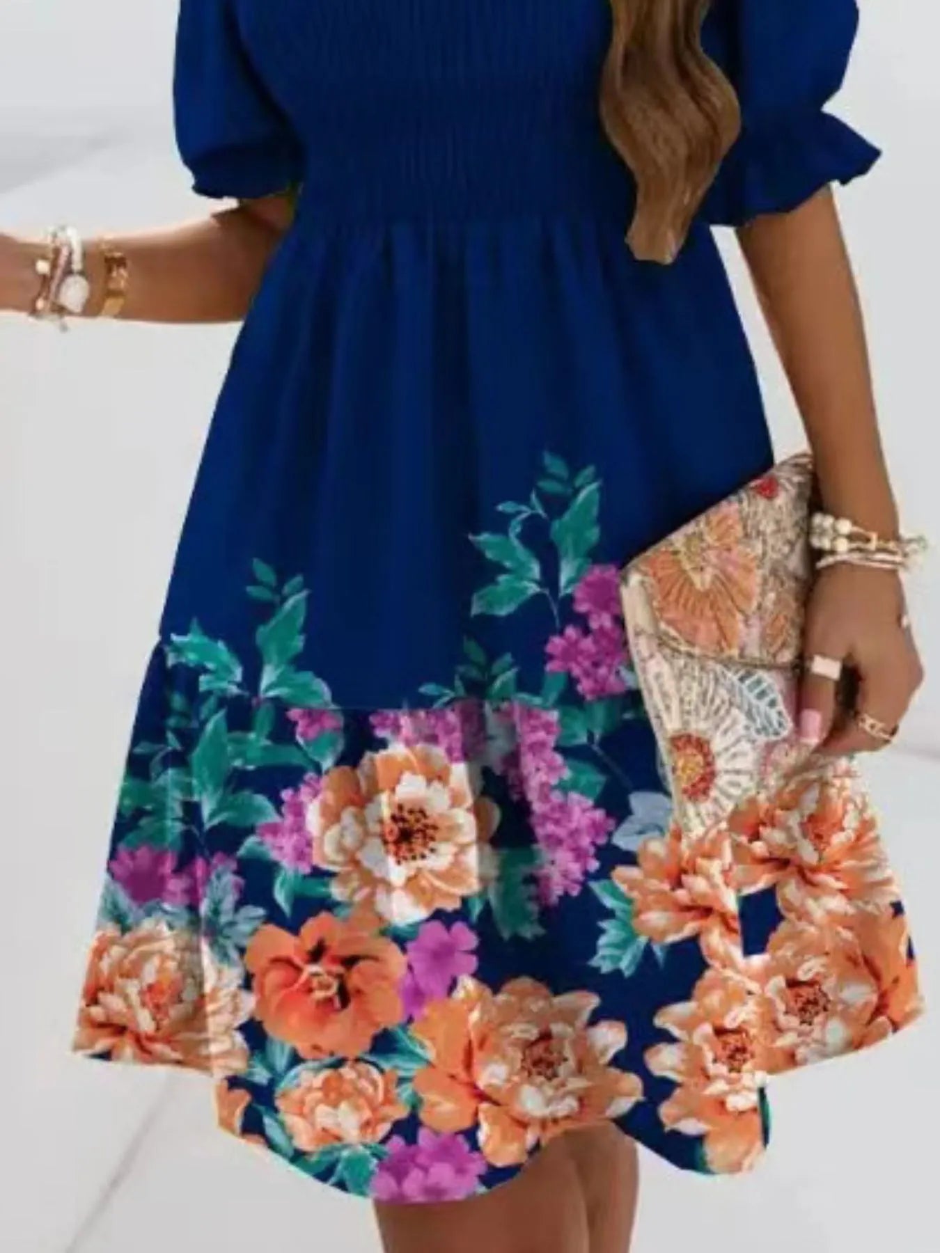 Off Shoulder Smocked Summer Dress