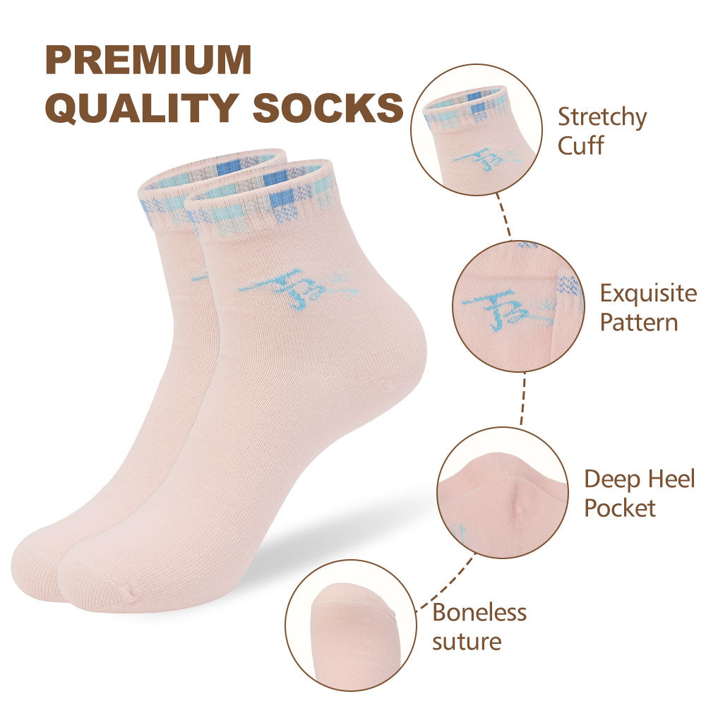 Women's autumn and winter grass edge medium tube socks sweet