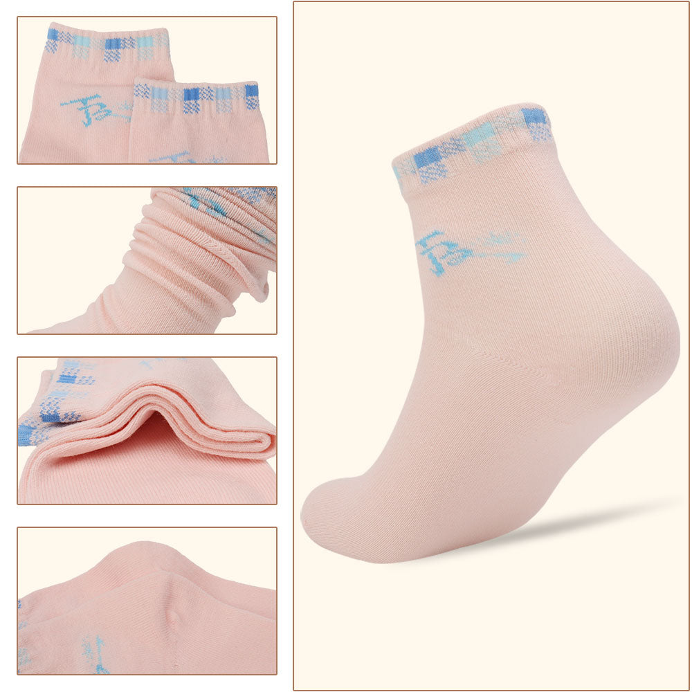 Women's autumn and winter grass edge medium tube socks sweet