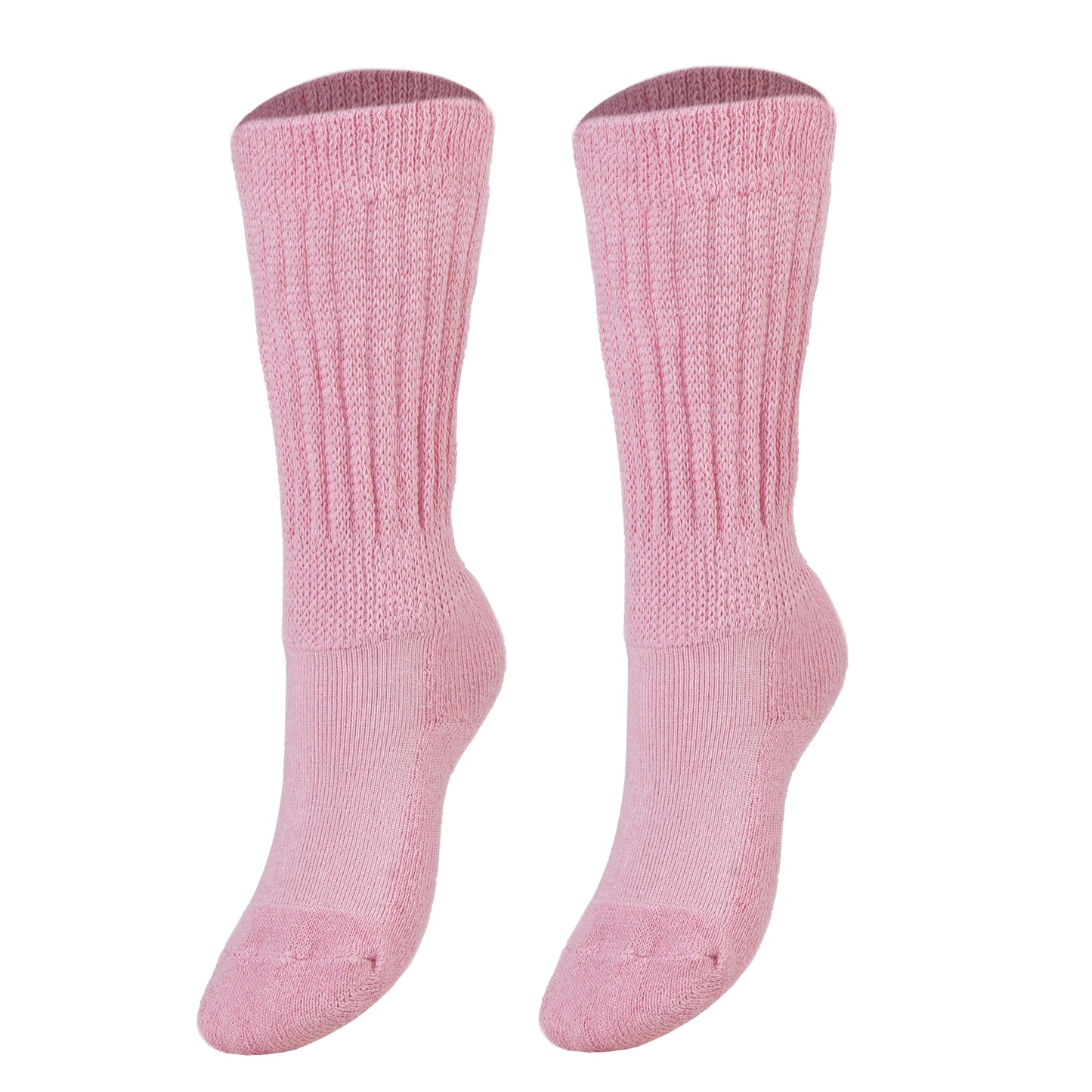 Pink Kids Slouch Socks 1 Pair Cotton Knee High Kids Socks