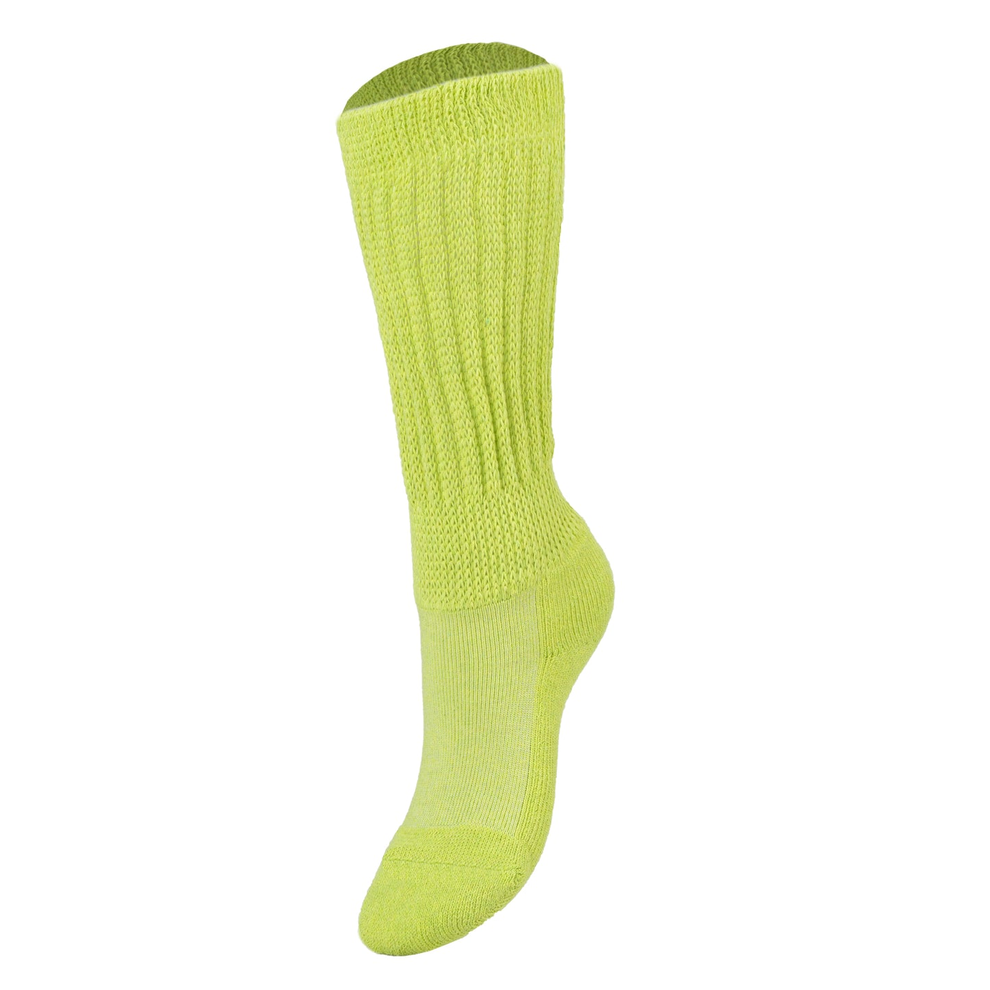 Light Green Kids Slouch Socks Knee High Cotton Scrunch Socks 1 Pair