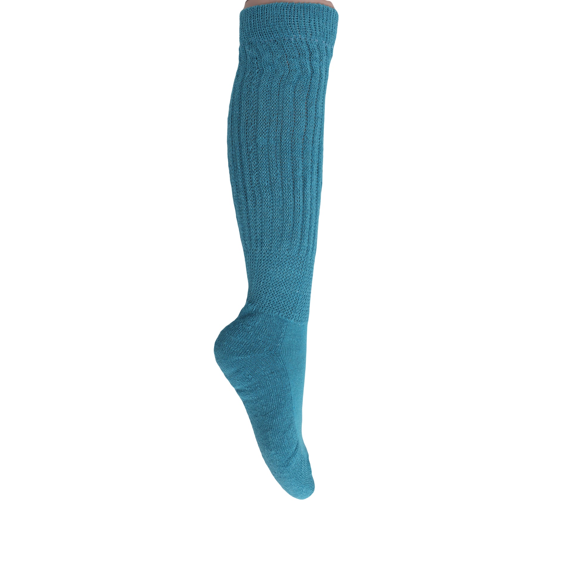 Premium Slouchy Scrunch Socks for Women Capri Blue Color