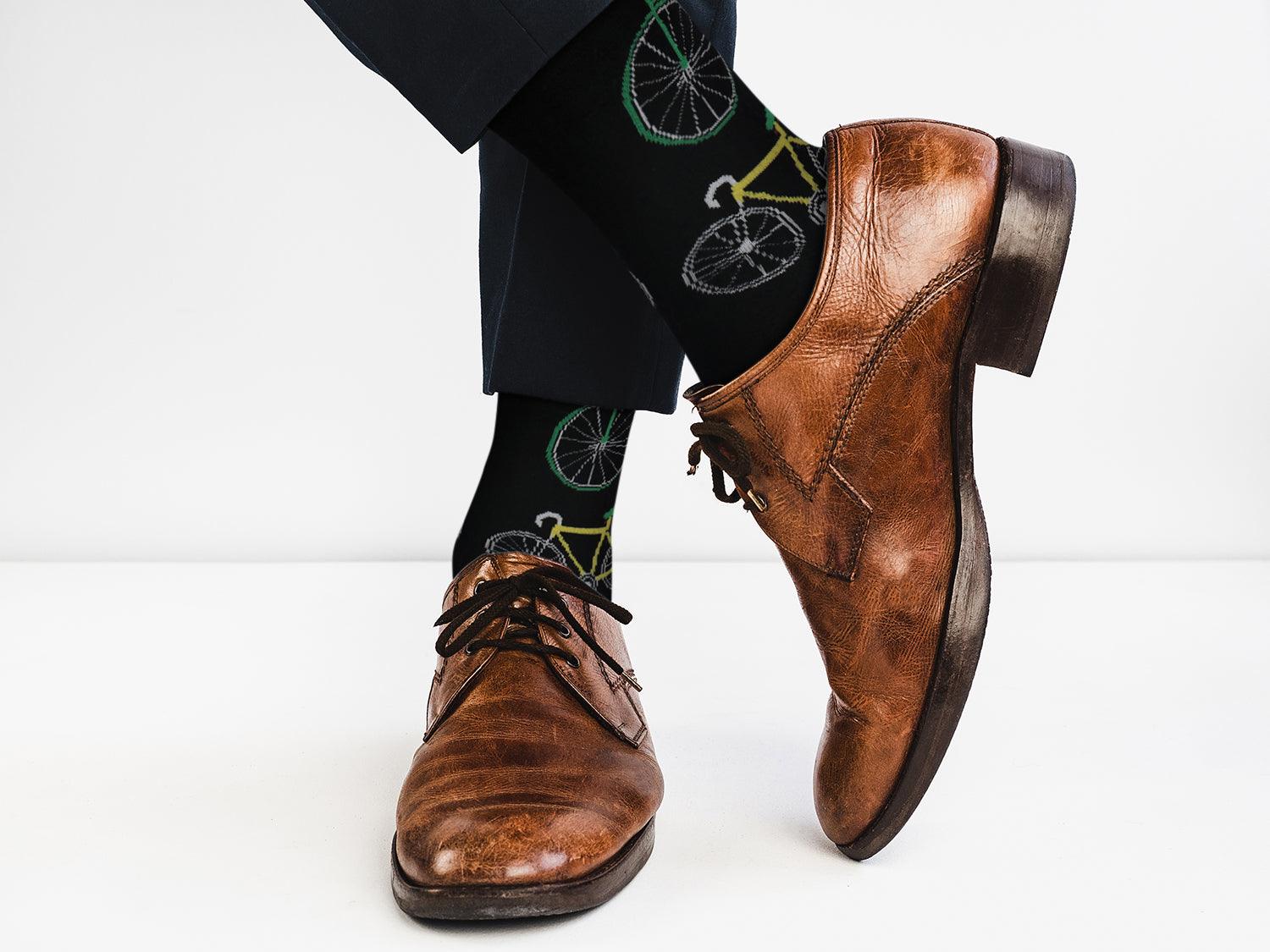 Sick Socks – Bicycle / Bike – Off The Wall Casual Dress Socks