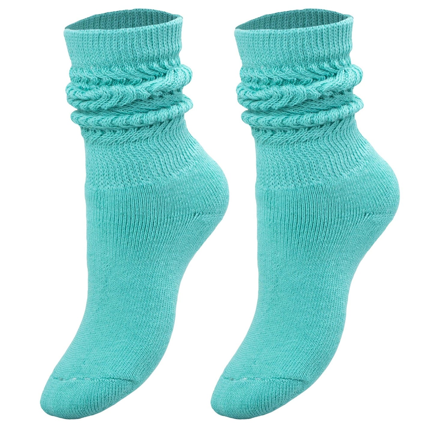 Turquoise Blue Kids Slouch Socks 1 Pair Knee High Socks 3-15 Years Old