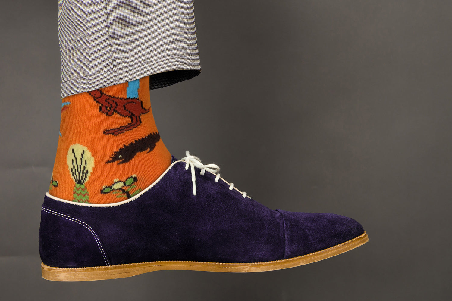 Sick Socks – Kangaroo ( Orange) – Casual Dress Socks