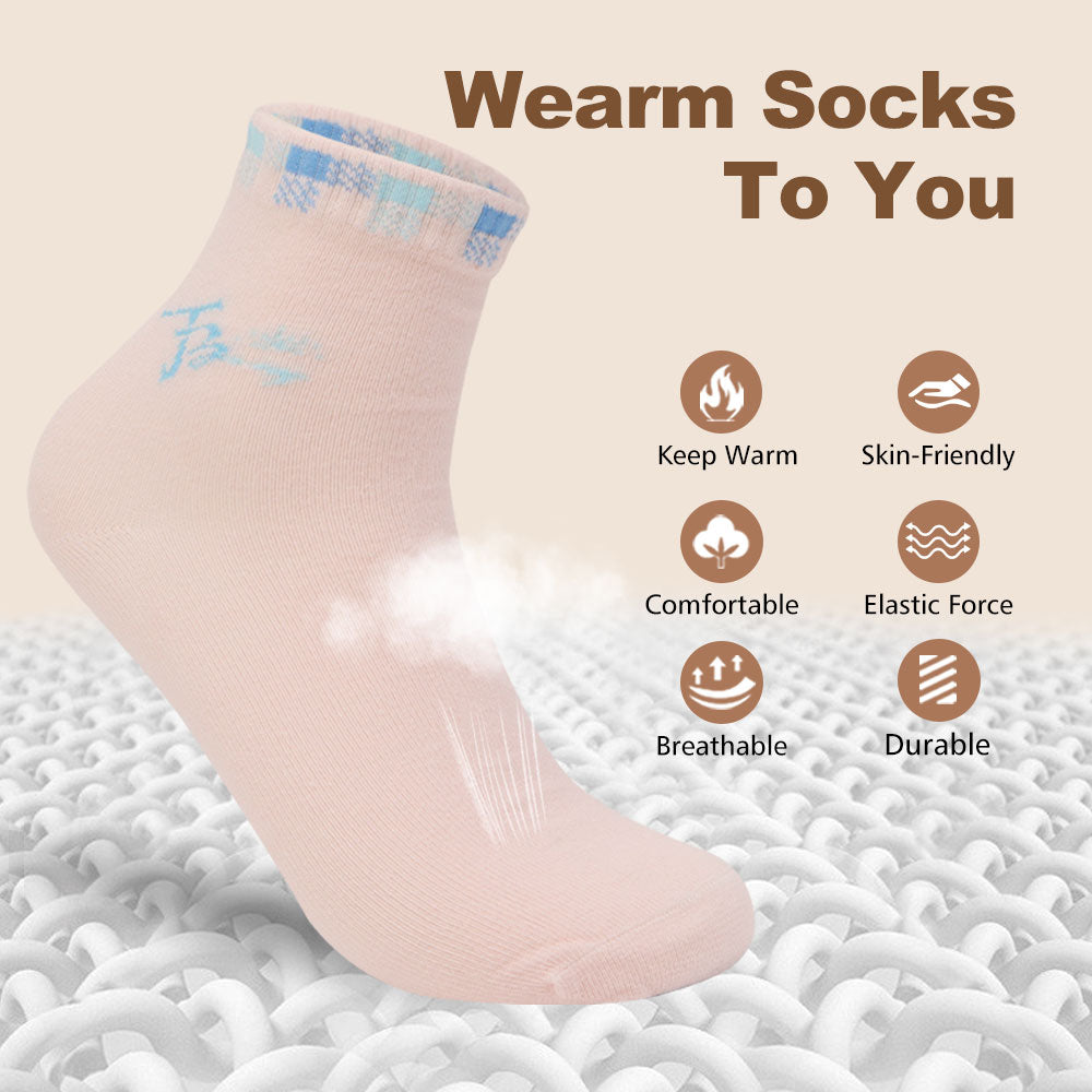 Women's autumn and winter grass edge medium tube socks sweet