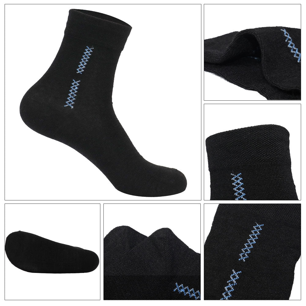 Vertical fork ramie trend sports breathable socks black