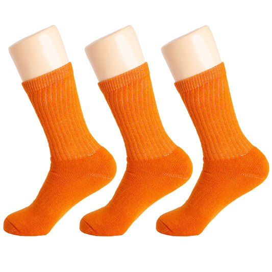 Orange Crew Socks for Women 3 Pairs Halloween Socks