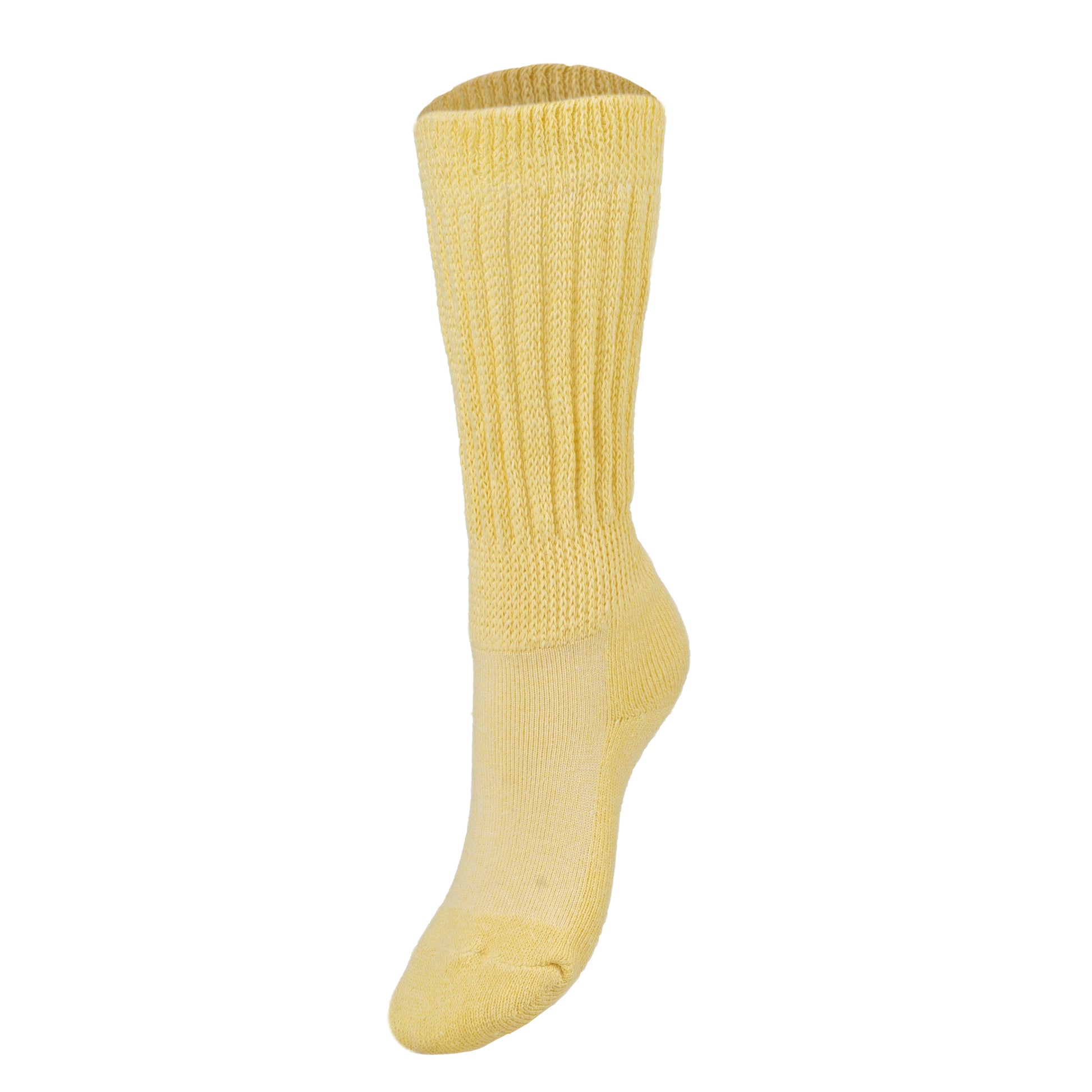 Yellow Kids Slouch Socks Knee High 1 Pair Scrunch Socks 3-15 Years Old