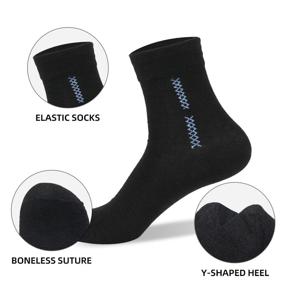 Vertical fork ramie trend sports breathable socks black