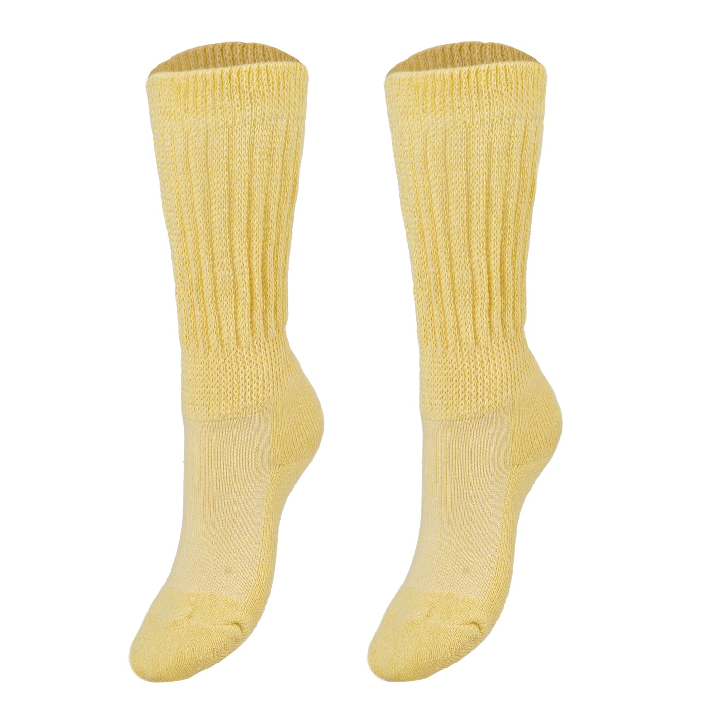 Yellow Kids Slouch Socks Knee High 1 Pair Scrunch Socks 3-15 Years Old