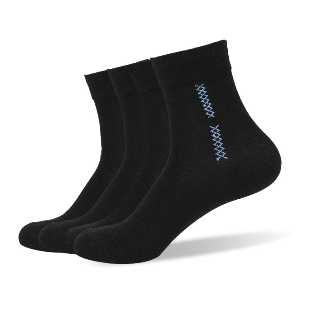 Vertical fork ramie trend sports breathable socks black