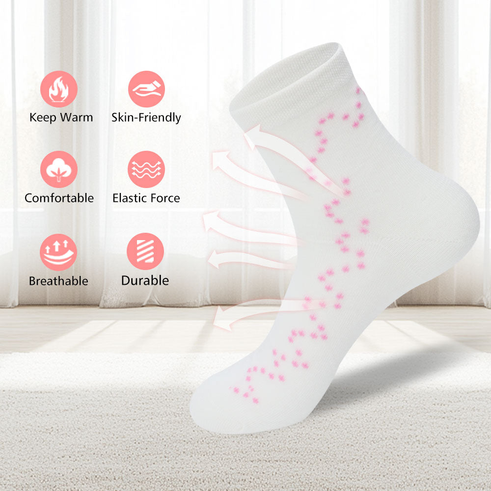 New arrival pink dot curve solid color ins cute all-match socks White