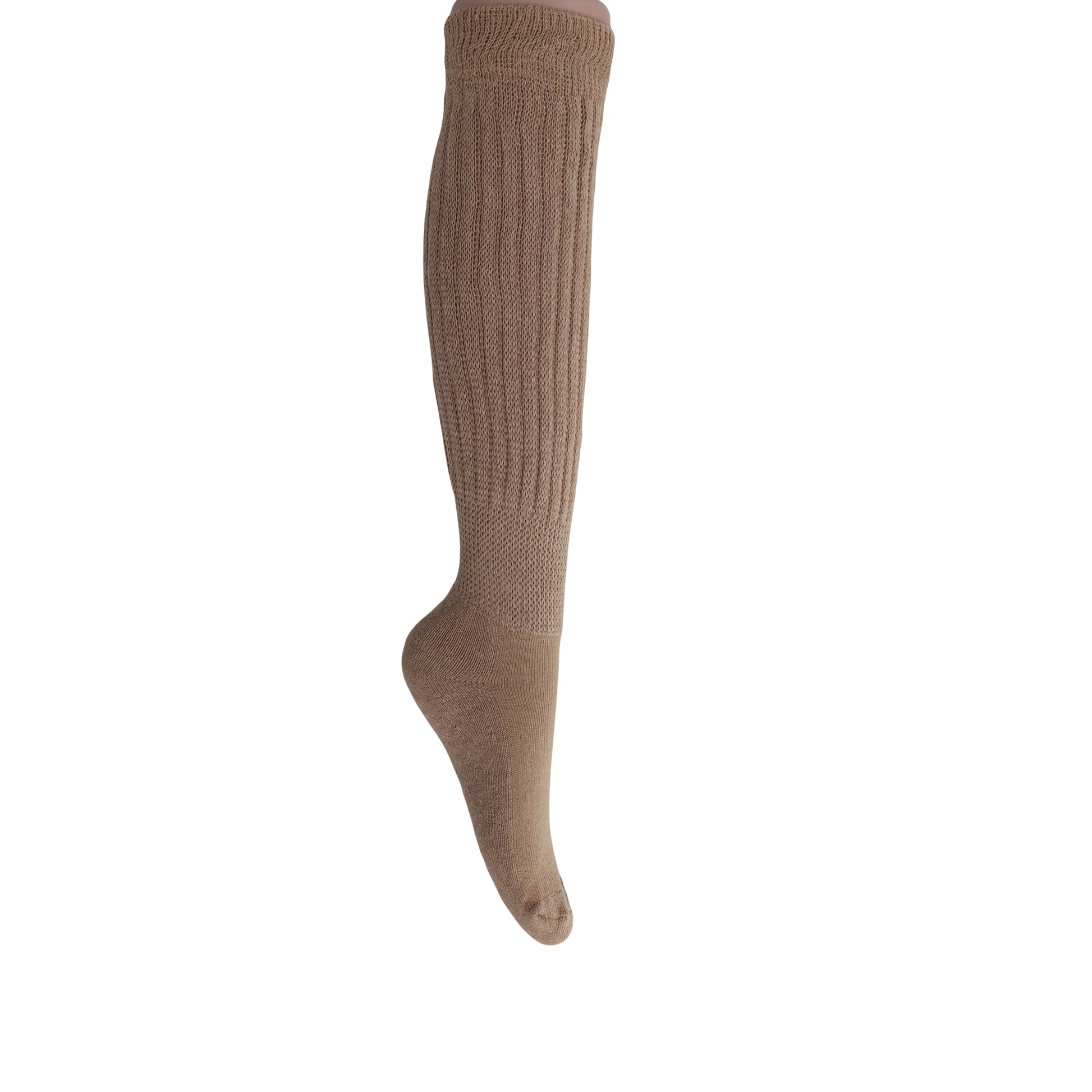 Beige Slouchy Scrunch Socks for Women Heavy Slouch Knee High Socks