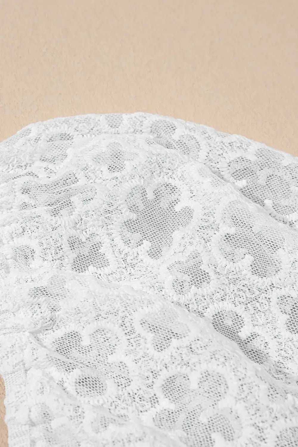 Lace Puff Sleeve Empire Waist Mini Dress - Clothes For Her Online Store