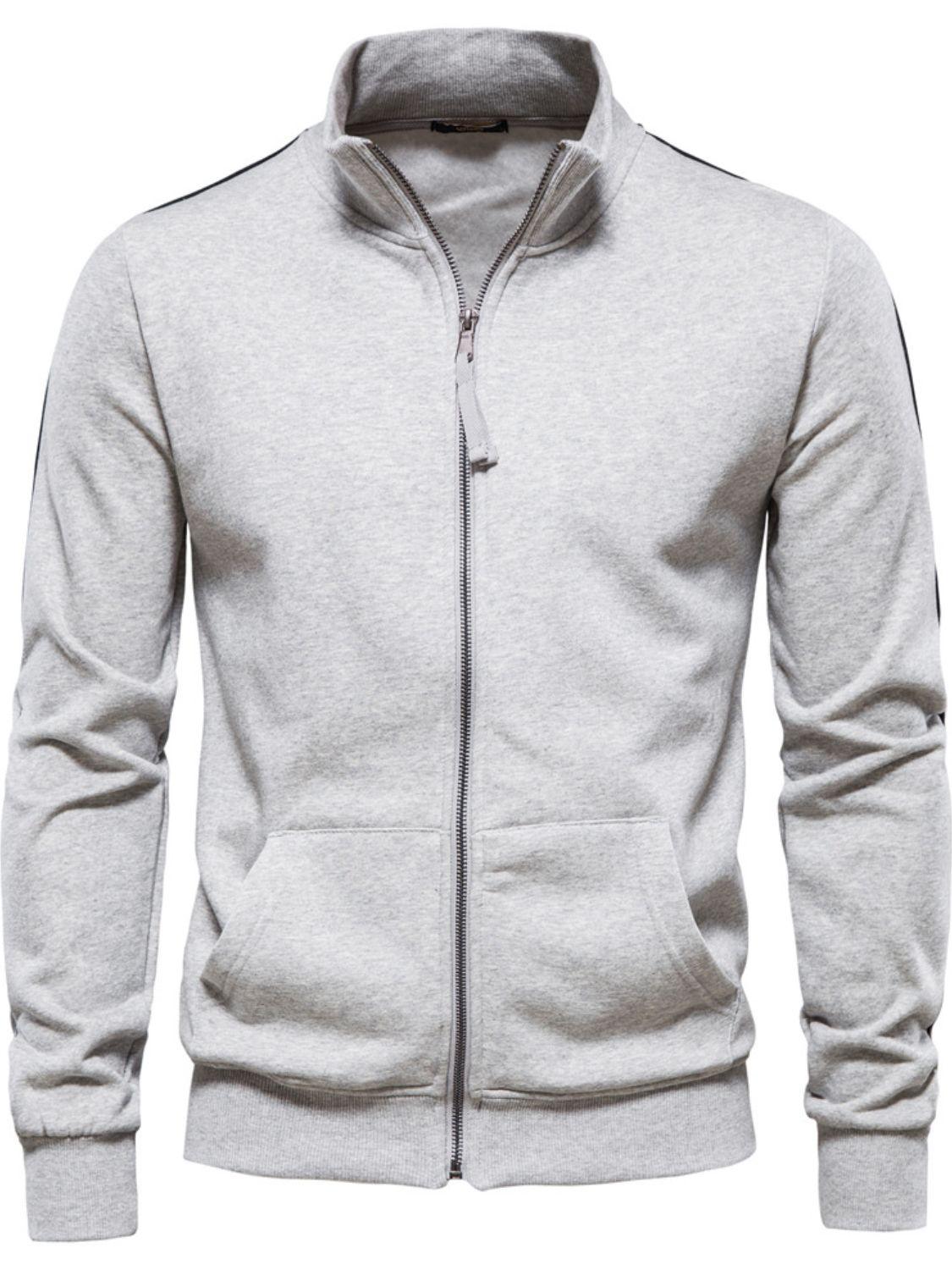 Men's Zip Up Long Sleeve Sweatshirt