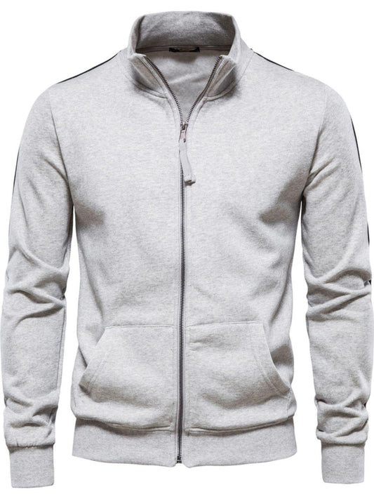 Men's Zip Up Long Sleeve Sweatshirt - Clothes For Her Online Store