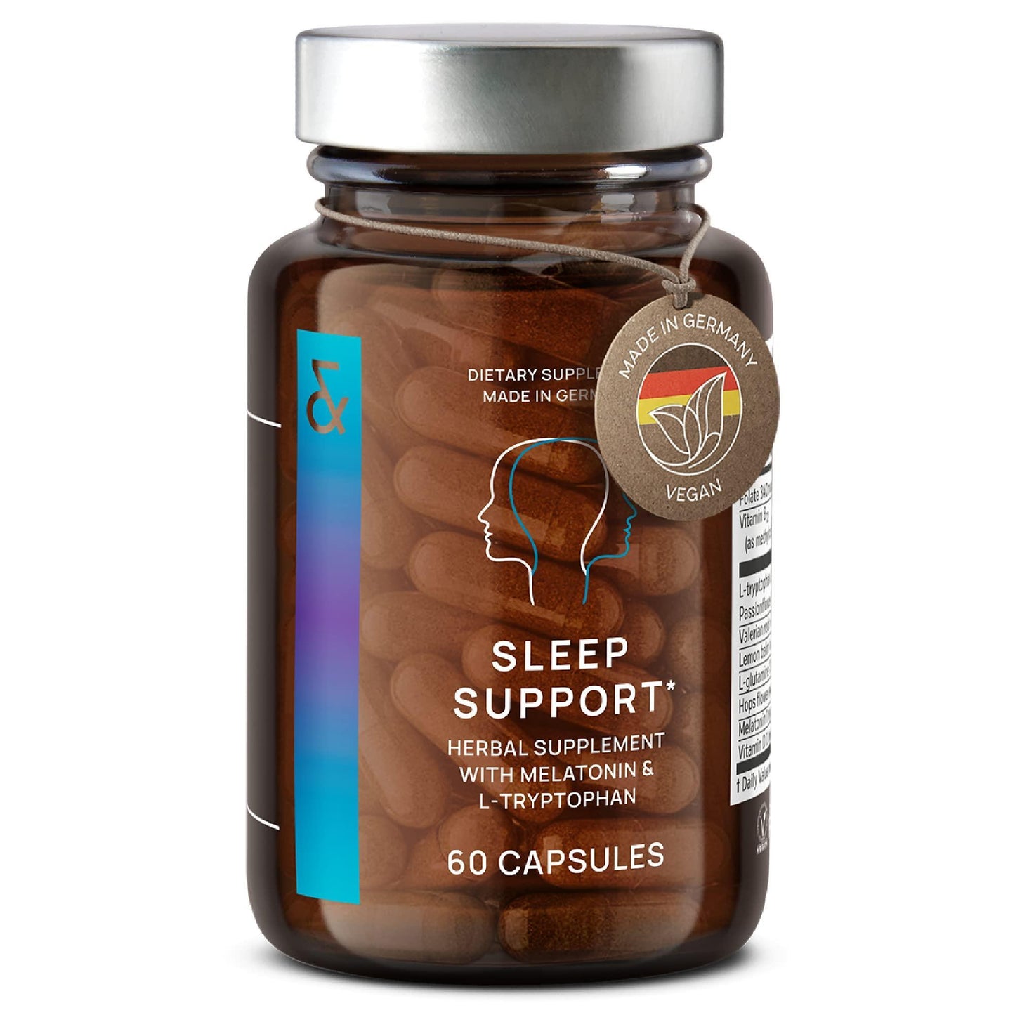 N°6 Natural Sleep Support with Melatonin 1 mg & L Tryptophan   Passionflower