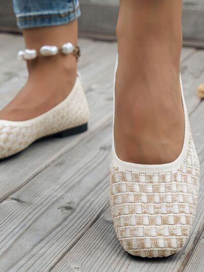 Mesh Round Toe Flat Slip-Ons - Clothes For Her Online Store