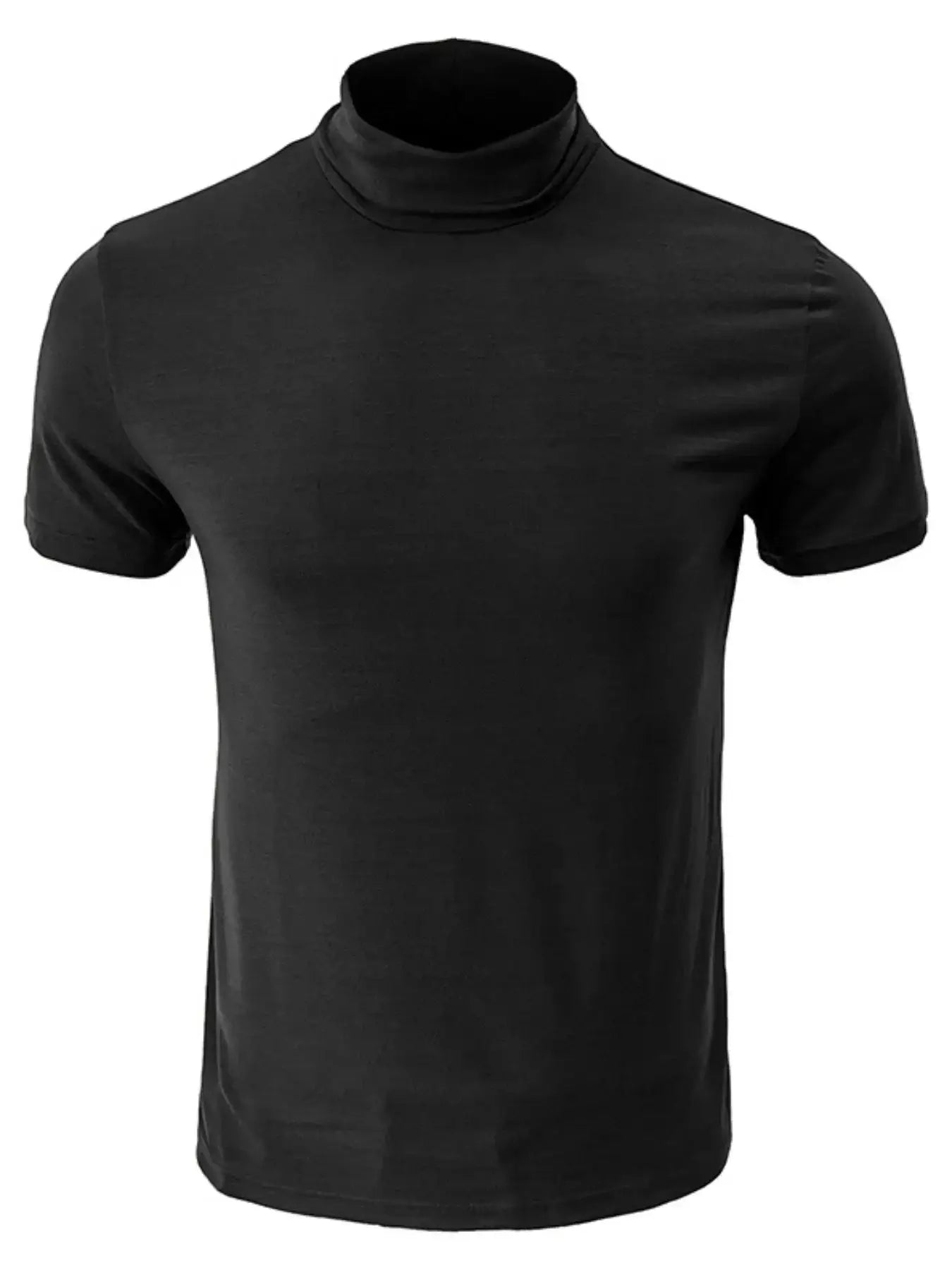 Men's Full Size Mock Neck Short Sleeve T-Shirt Plus Size