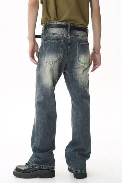 Decorative Seam Jeans with Pockets