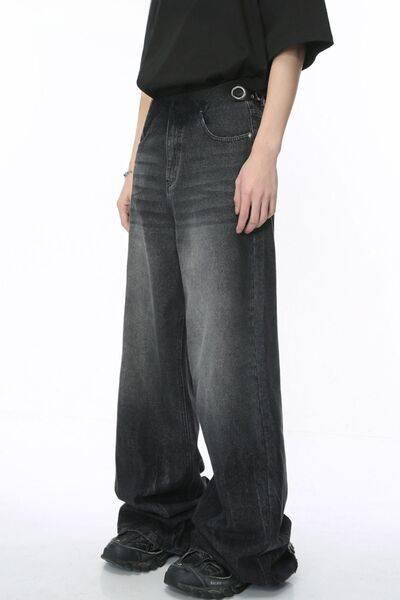 Wide Leg Jeans with Pockets