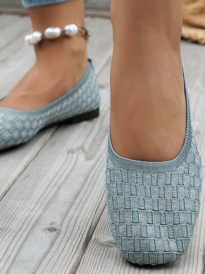 Mesh Round Toe Flat Slip-Ons - Clothes For Her Online Store