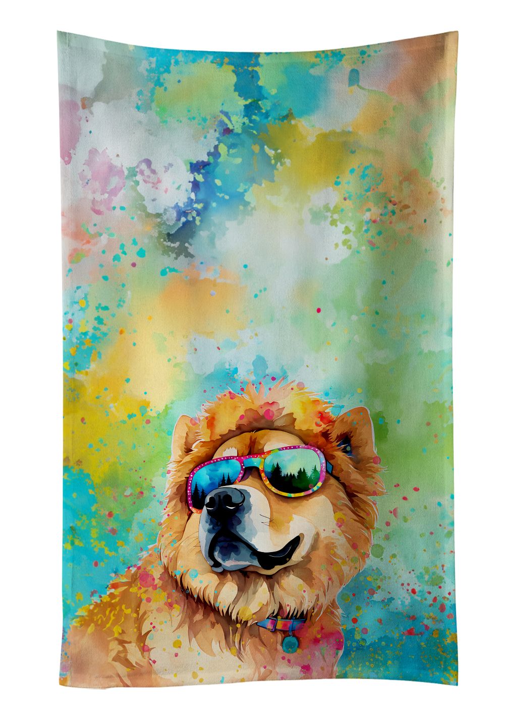 Chow Chow Hippie Dawg Kitchen Towel Dish Cloths Guest Hand Towel Decorative Bathroom Towel for Face,Tea, Dishcloth, Kitchen and Bath