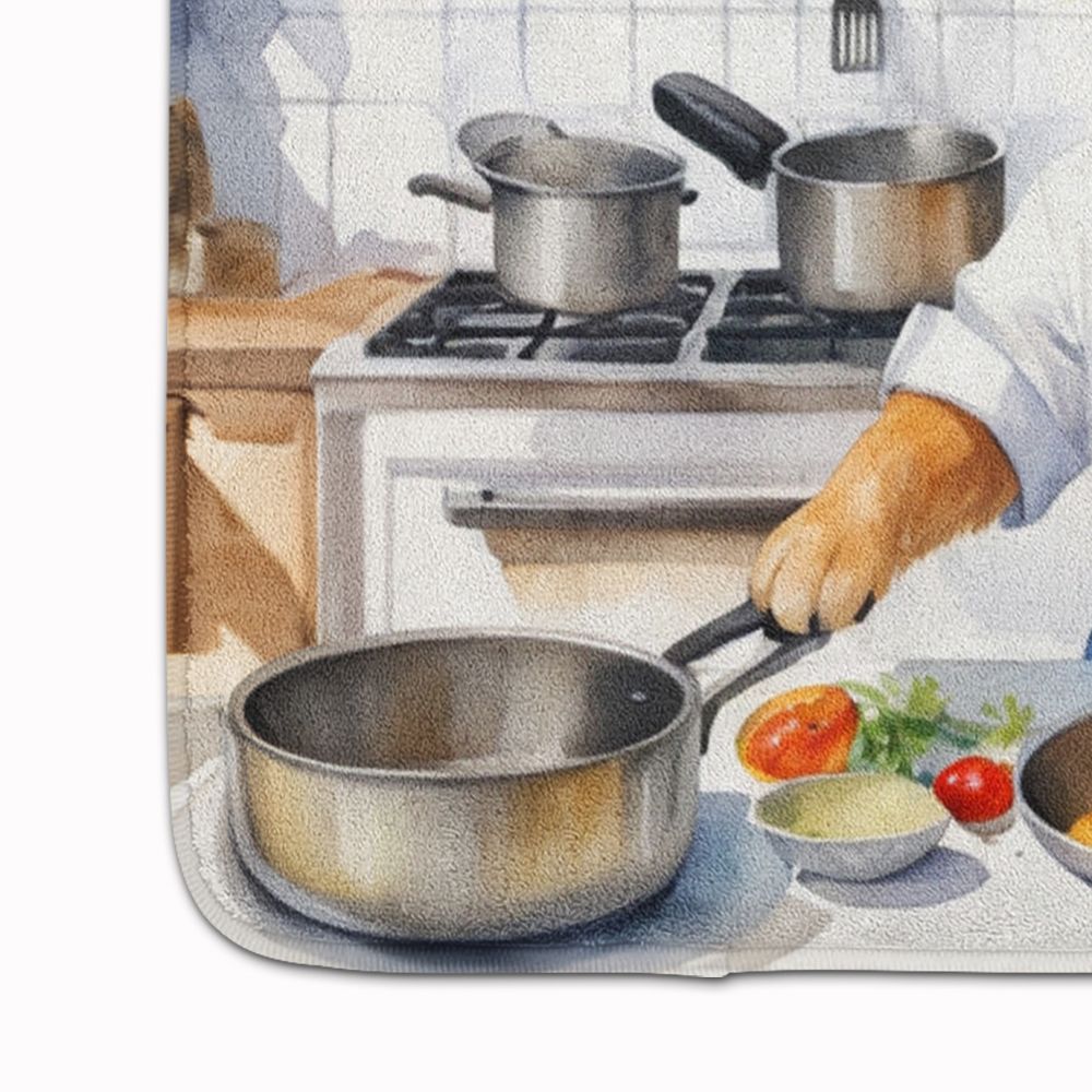 Golden Retriever The Chef Memory Foam Kitchen Mat Machine Washable Anti-Fatigue Mat Cushion Comfort Bath Mat or Kitchen Rug