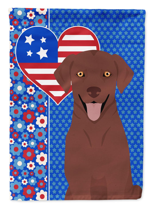 Chocolate Labrador Retriever USA American Garden Flag Mailbox Flag Decorative Yard Flag Banner Outside Patio Artwork Yard Flower Beds, Garden Size, Multicolor