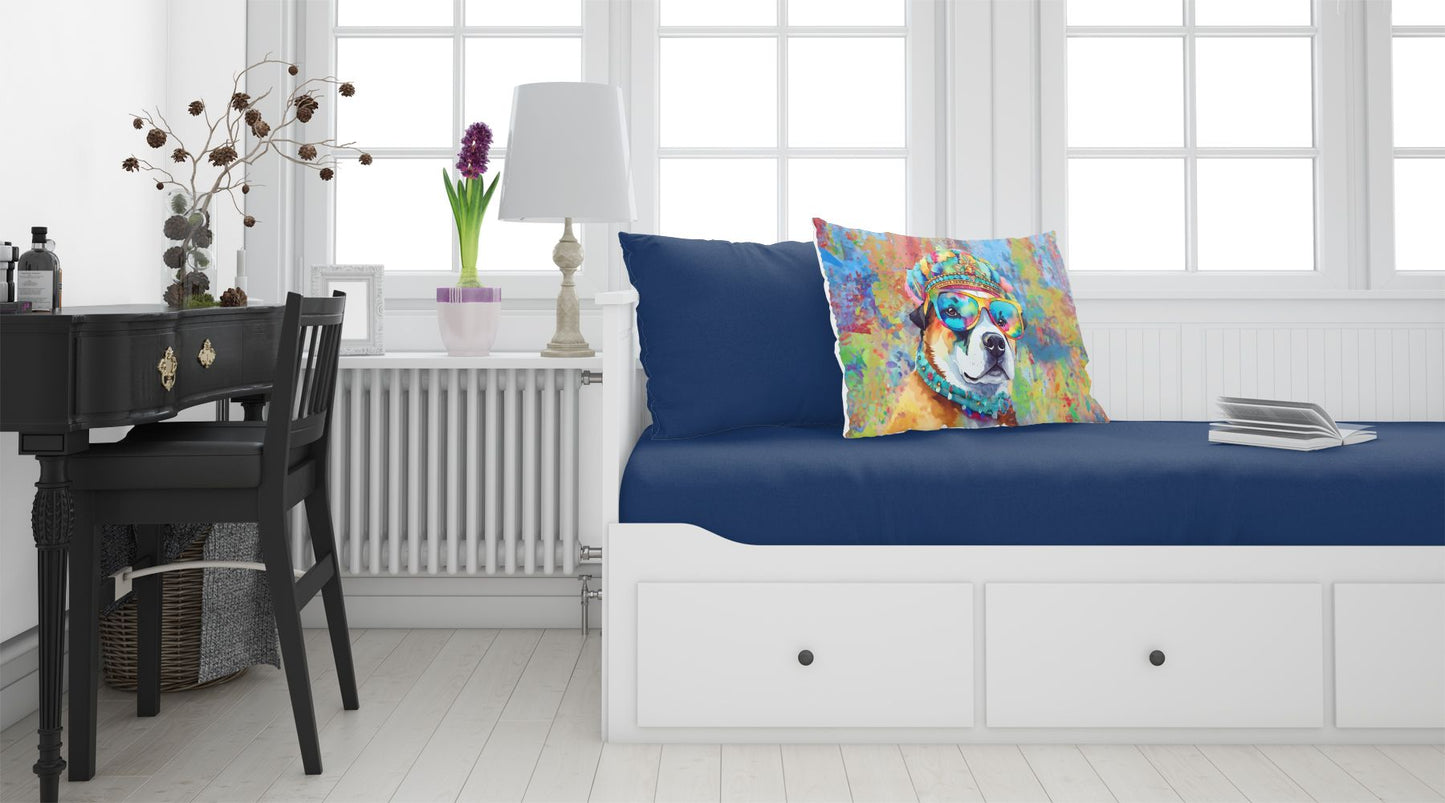 Akita Hippie Dawg Standard Pillowcase Lightweight Super Soft Easy Care Decorative Artwork Pillowcase, Standard