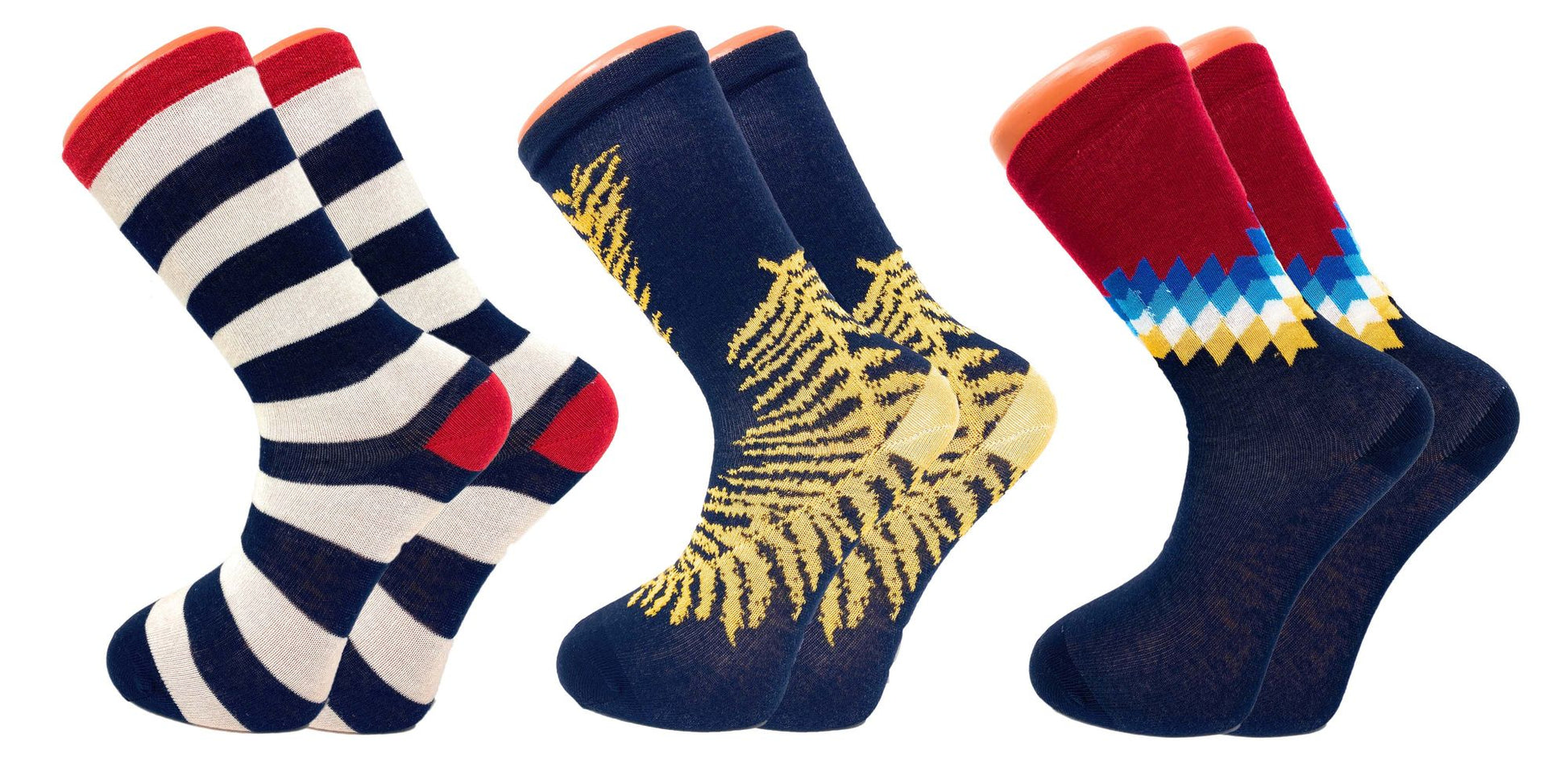 Colorful Funny Socks Novelty Crazy Cotton Crew Dress Socks 6 Pairs