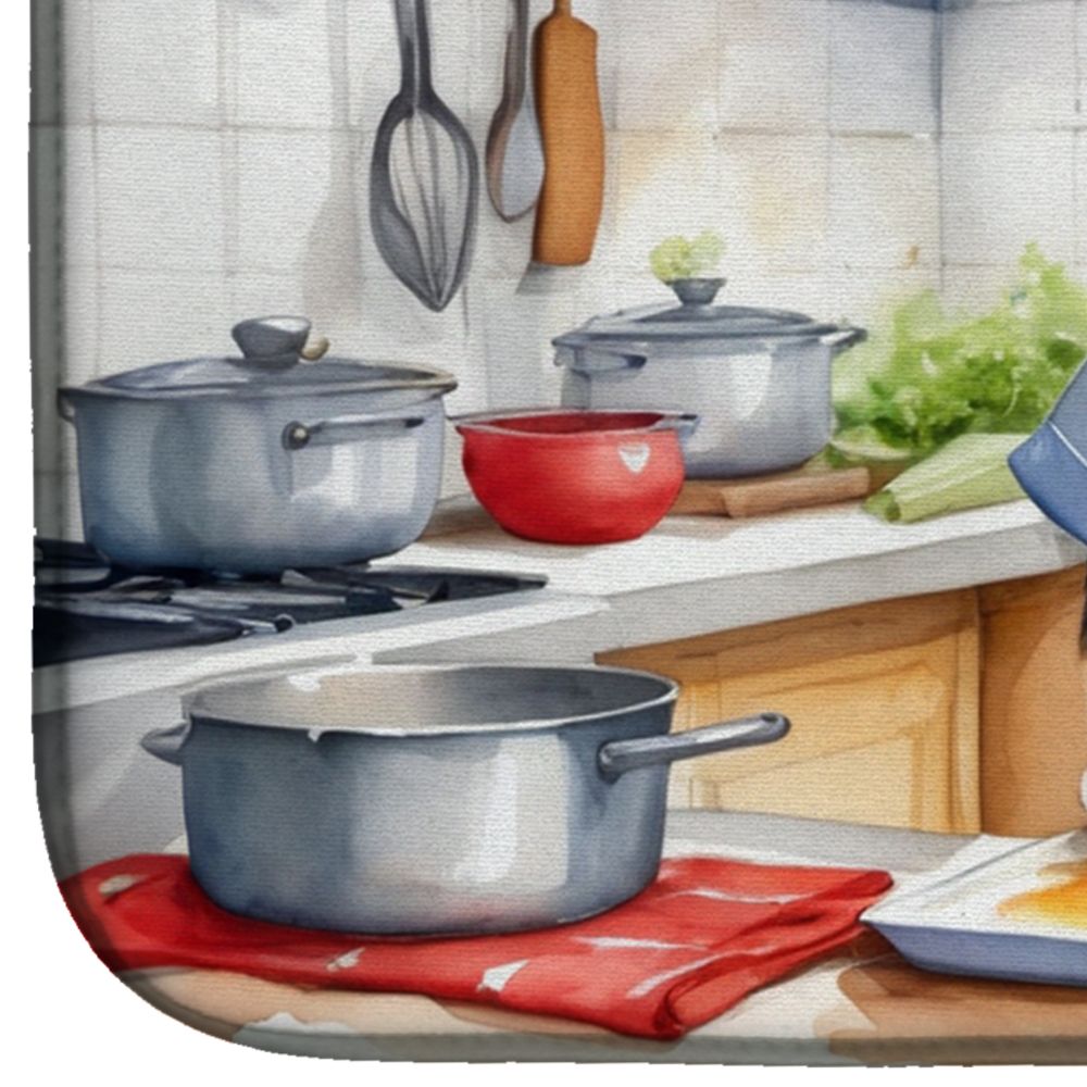 Saluki The Chef Dish Drying Mat Absorbent Dish Drying Mat Pad for Kitchen Counter Dish Drainer Mat for Countertop, 14 x 21", Multicolor