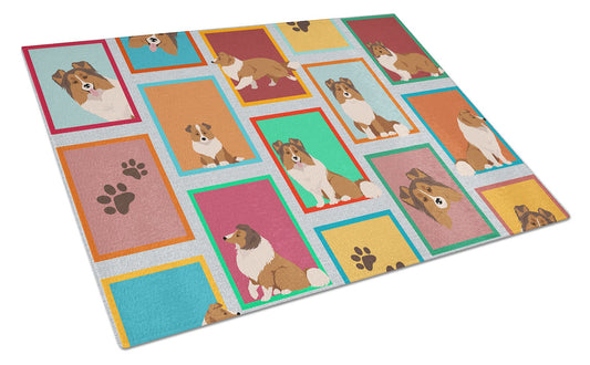 NEW Lots of Sheltie Glass Cutting Board Decorative Tempered Glass Kitchen Cutting and Serving Board Large Size Chopping Board