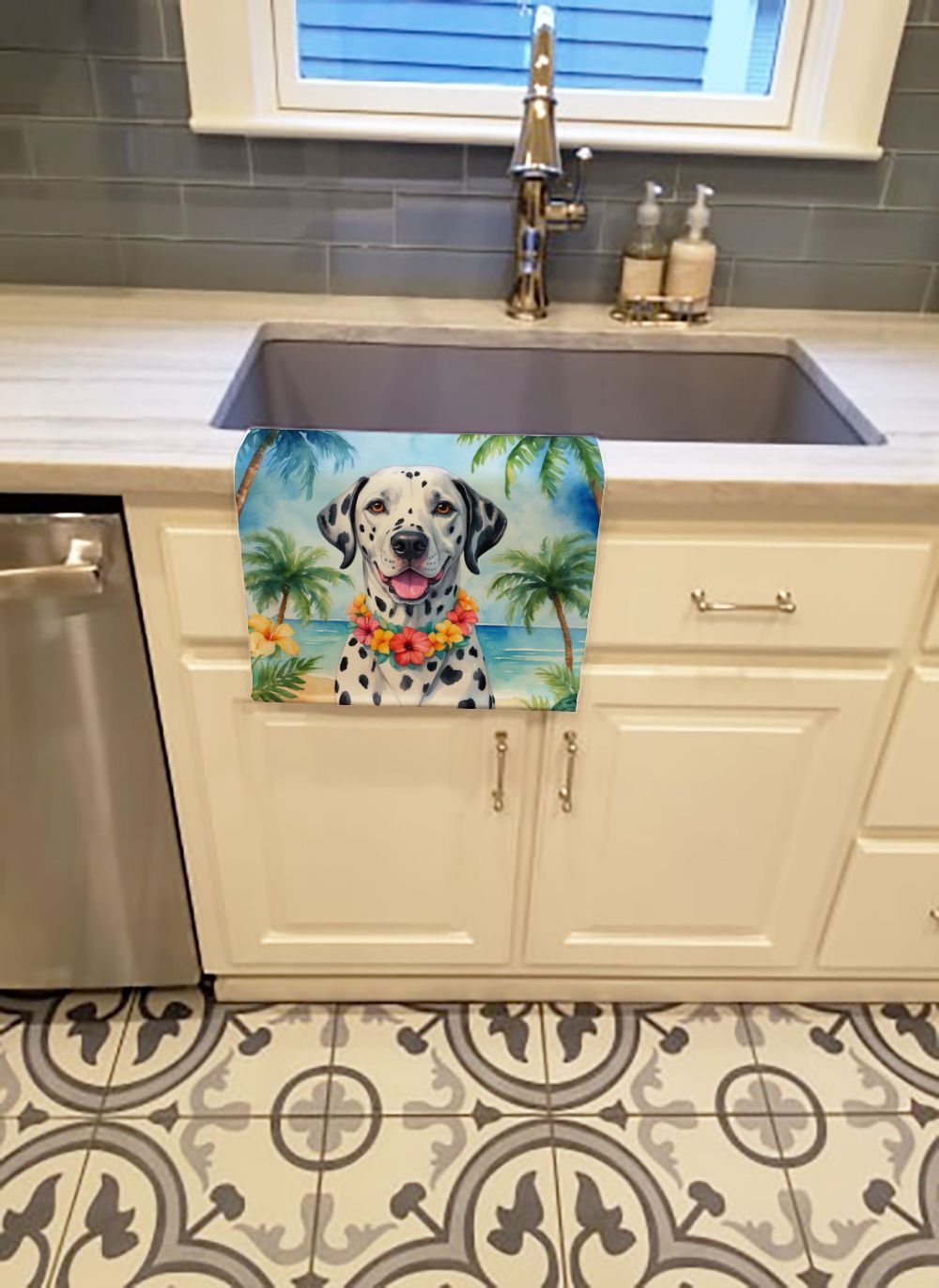 Dalmatian Luau Kitchen Towel Dish Cloths Guest Hand Towel Decorative Bathroom Towel for Face,Tea, Dishcloth, Kitchen and Bath