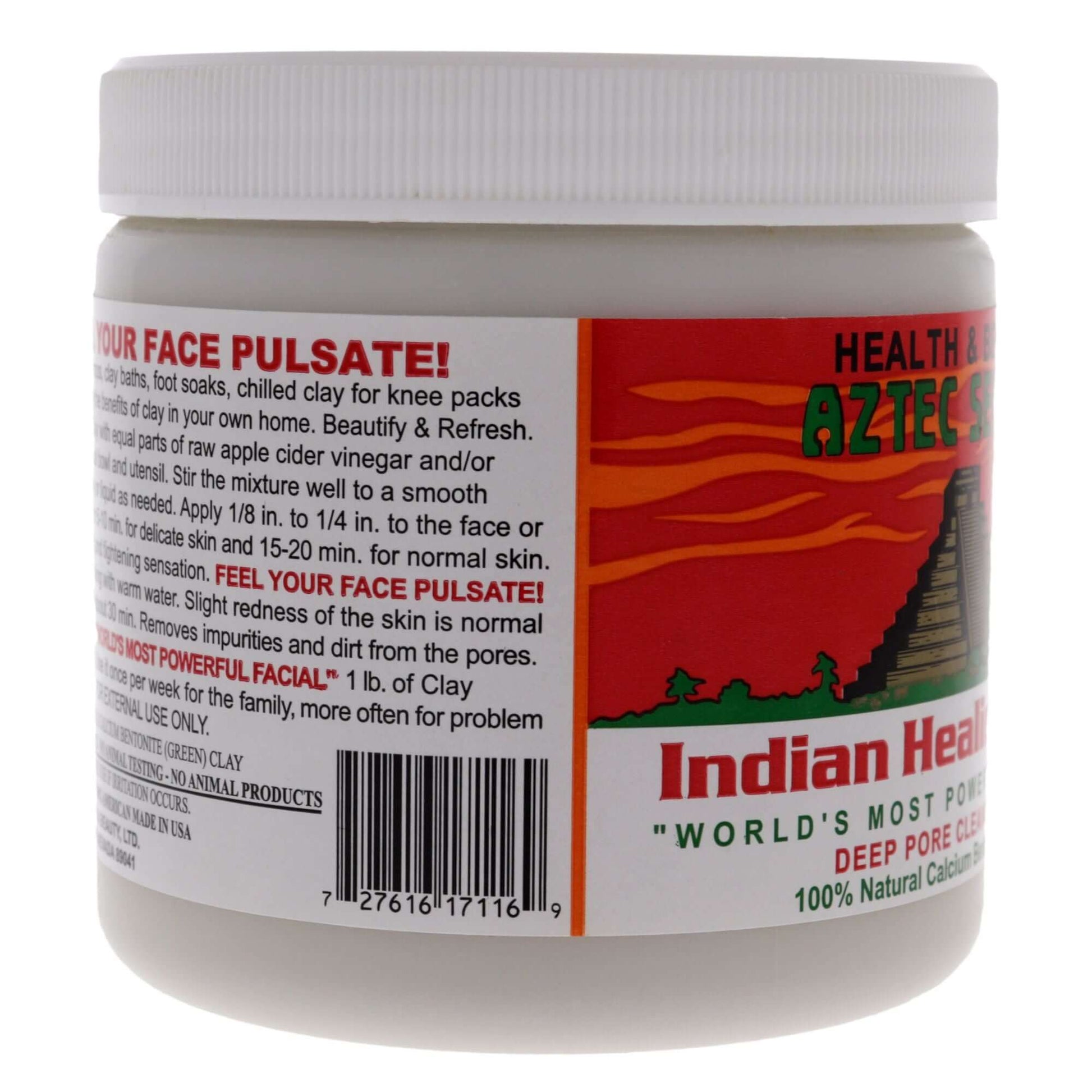 Indian Healing Clay by Aztec Secret for Unisex - 16 oz Clay